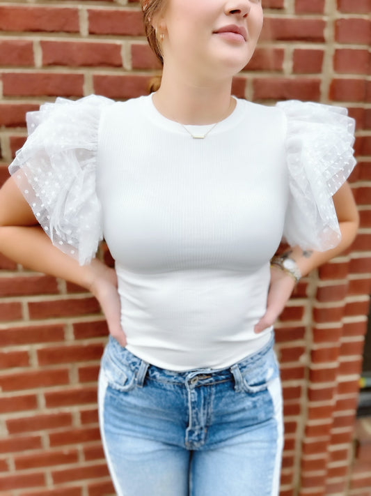 Peyton Girl Top White